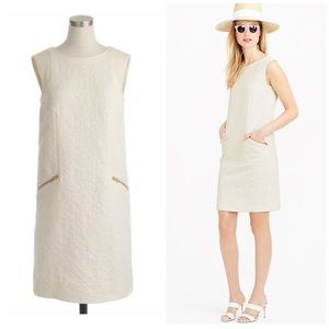 J. Crew Jacquard Zip Pocket Shift Dress
